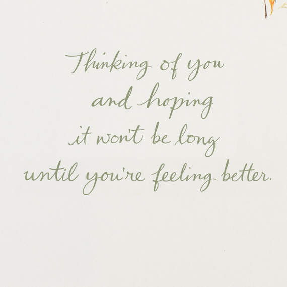 Hoping You Feel Better Soon Get Well Card, , large image number 2
