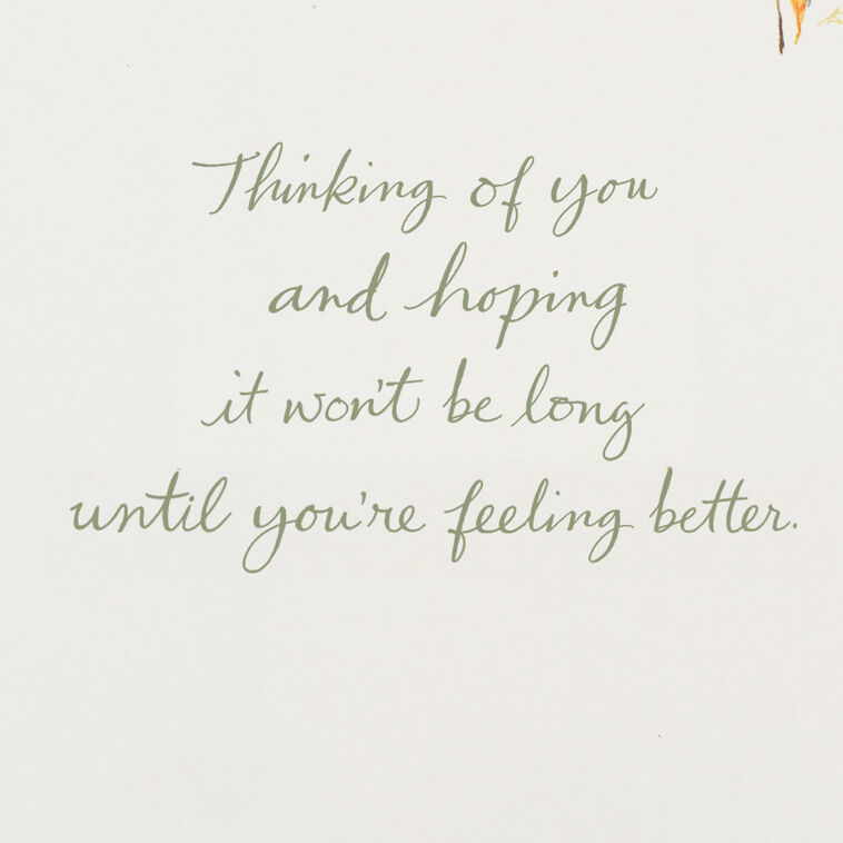 Hoping You Feel Better Soon Get Well Card, , large image number 2