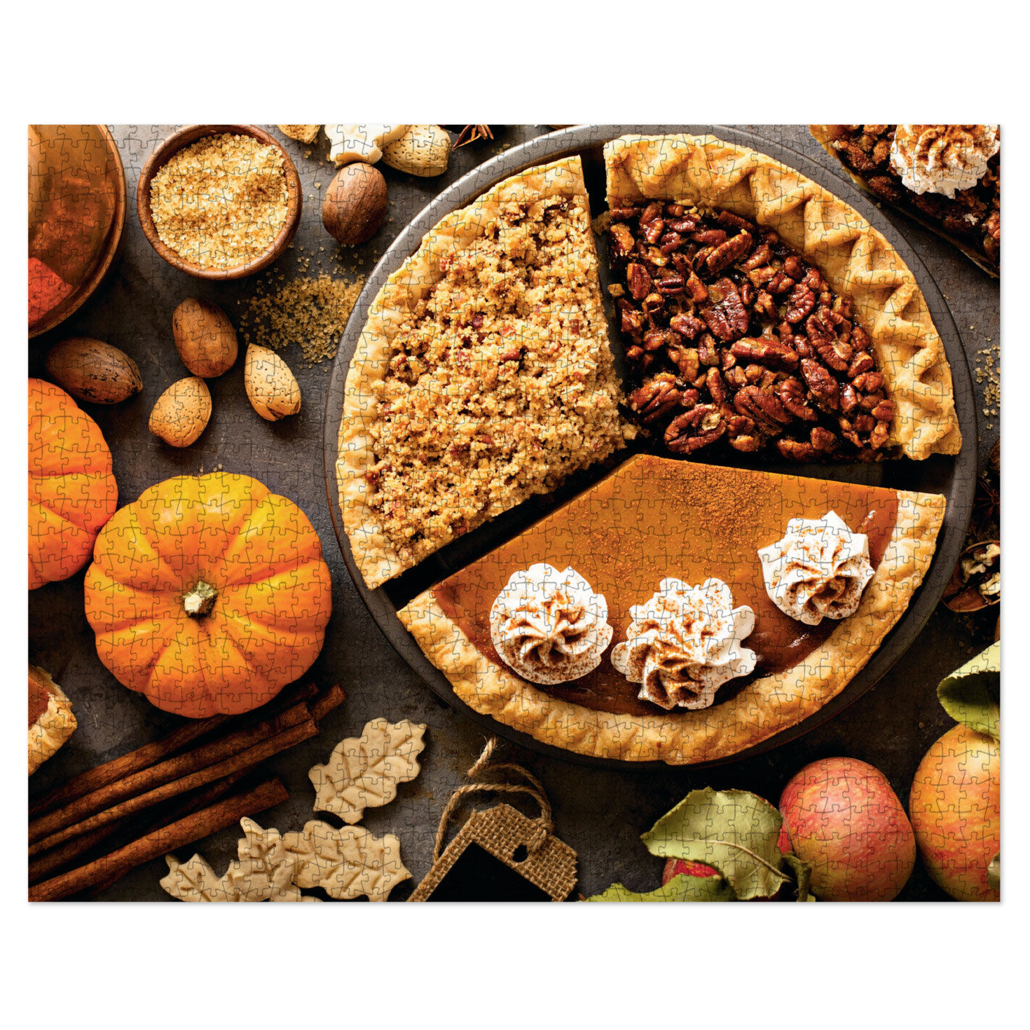 Pumpkin, Pecan, Apple Pie Jigsaw Puzzle full puzzle image number 5
