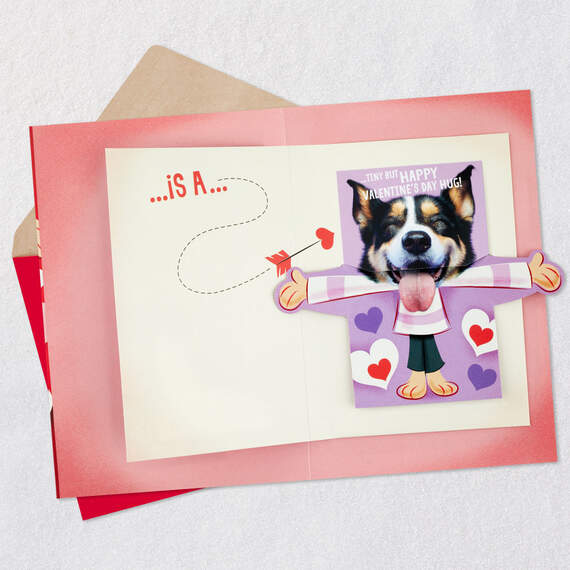 Hugging Dog Musical Pop-Up Valentine's Day Card With Mini Cards, , large image number 7