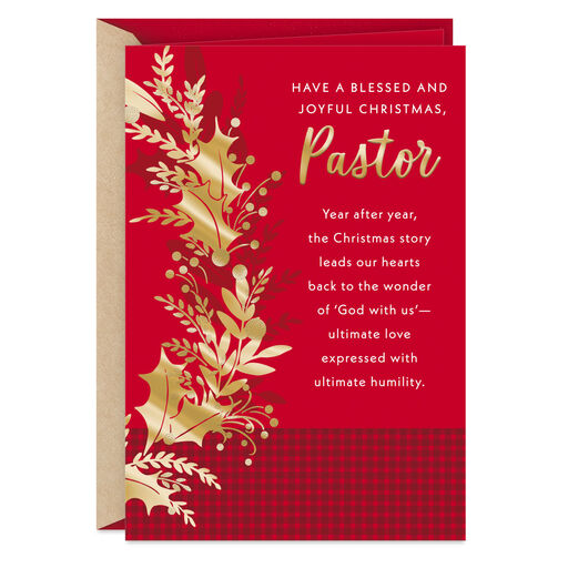 Thank You for All You Do Religious Christmas Card for Pastor, 