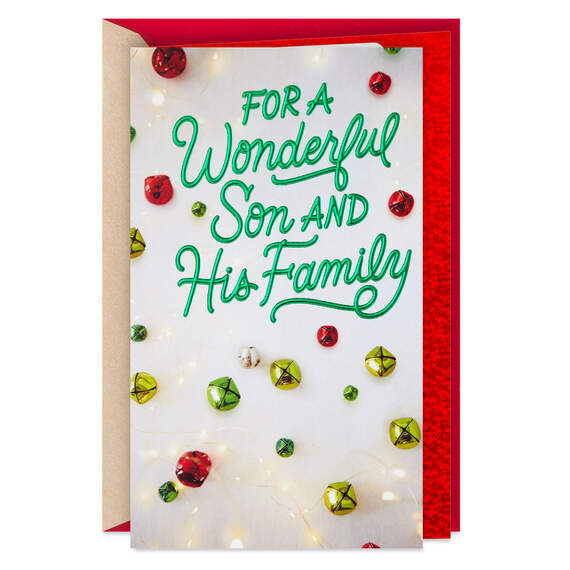Love You All Christmas Card for Son and Family, , large image number 1
