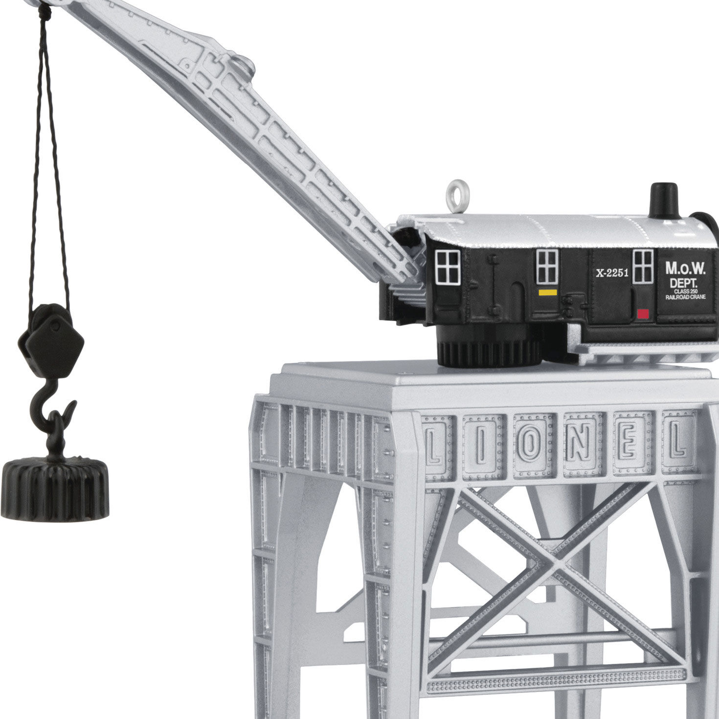 Lionel Train Crane Keepsake Ornament closeup view image number 5