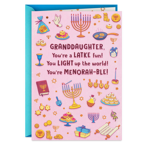 You're a Latke Fun Hanukkah Card for Granddaughter, 
