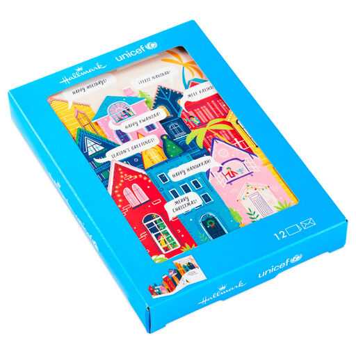 UNICEF Season's Greetings Village Boxed Holiday Cards, Pack of 12, 