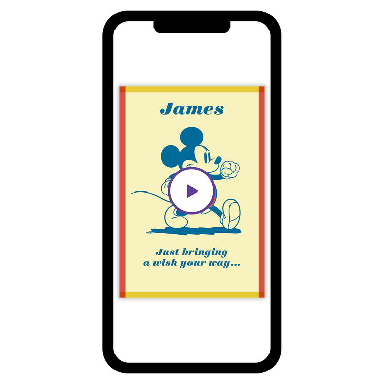 Mickey Walking Personalized Card phone with card front image number 7