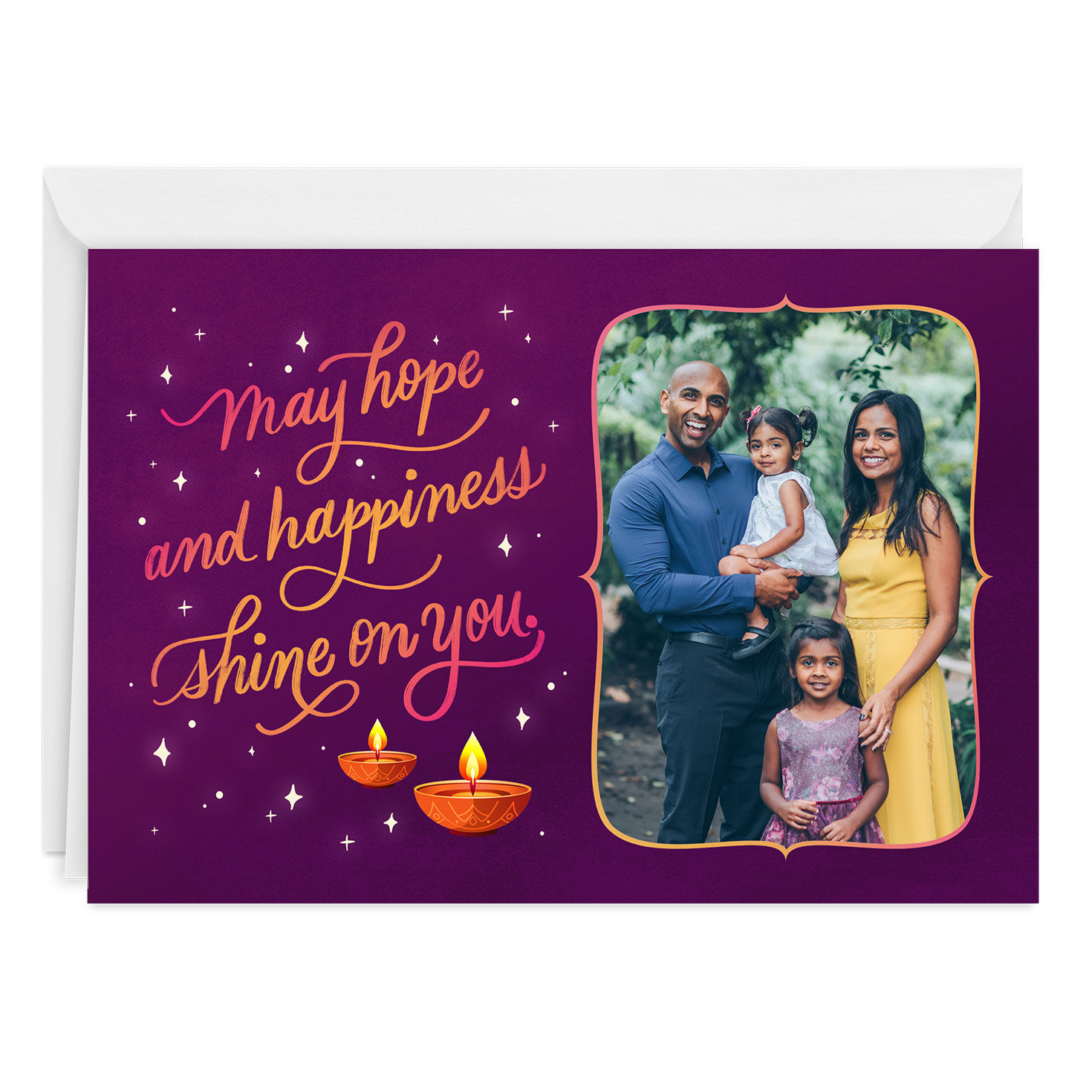May Hope and Happiness Shine Custom Diwali Card