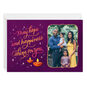 Tea Lights on Purple Personalized Diwali Card Card Front with Envelope image number 1