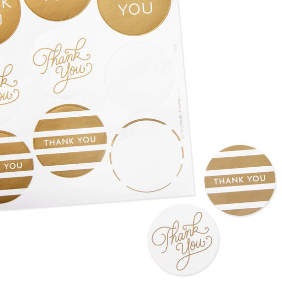 Gold Foil Thank-You Sticker Seals, 10 sheets, , large image number 5