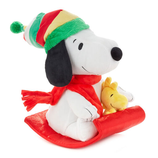 Peanuts® Sledding Snoopy and Woodstock Musical Plush With Motion, 10", 