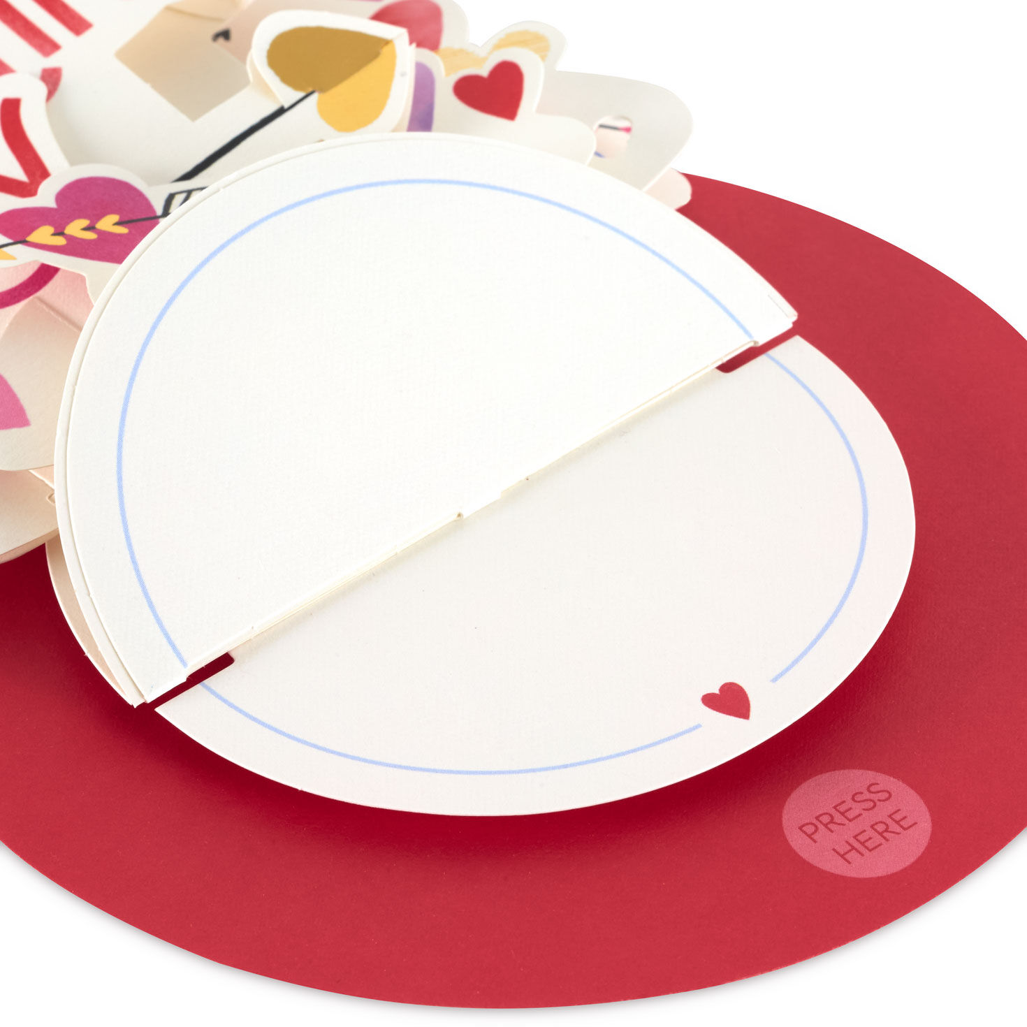 Hearts and Arrows 3D Musical Valentine's Day Card place for sentiment image number 4