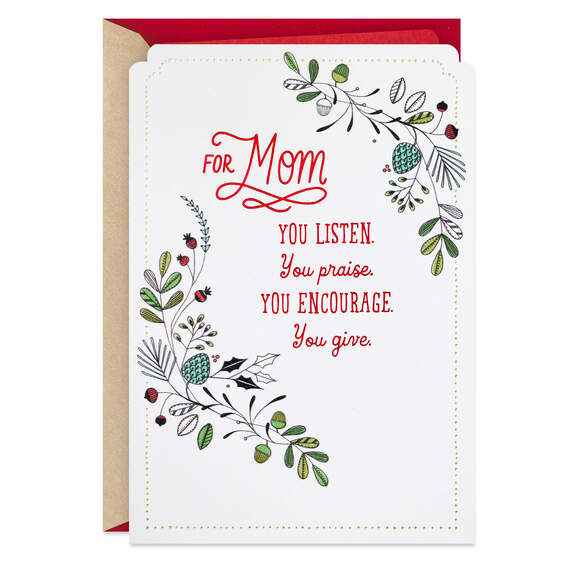 Your Love Is the Best Gift Ever Christmas Card for Mom