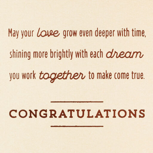 May Your Love Grow Deeper Wedding Card for Grandson, 