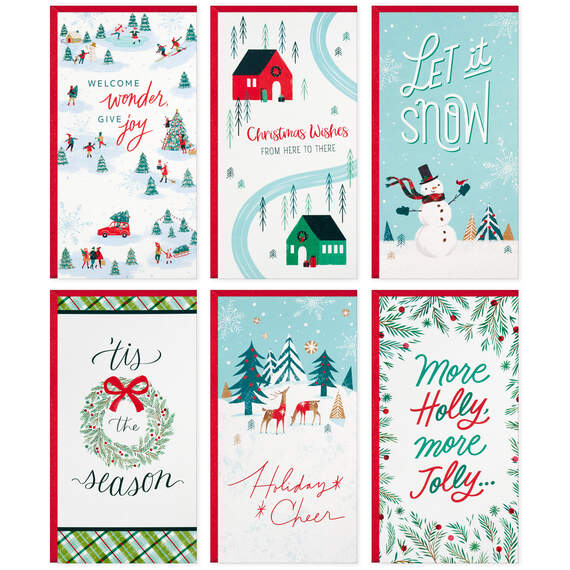 Winter Scenes Money-Holder Boxed Christmas Cards Assortment, Pack of 36, , large image number 2