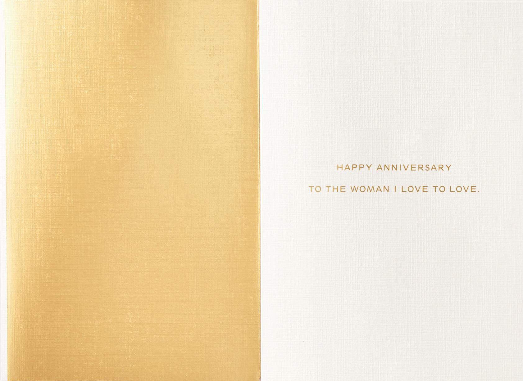 White and Gold Flower Meant To Be Anniversary Card for Wife