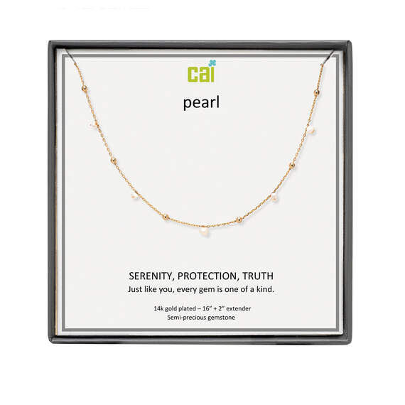 CAI Jewelry Gold and Pearl Satellite Necklace