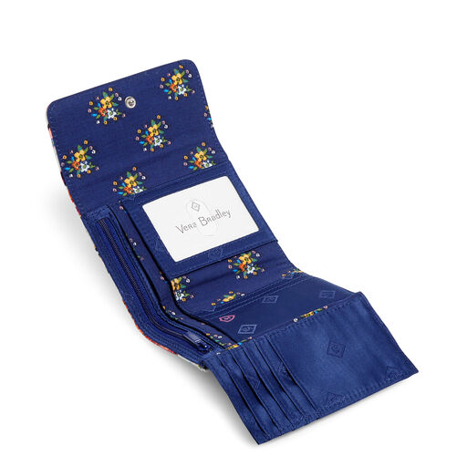 Vera Bradley RFID Riley Compact Wallet in Sea Air Floral, 