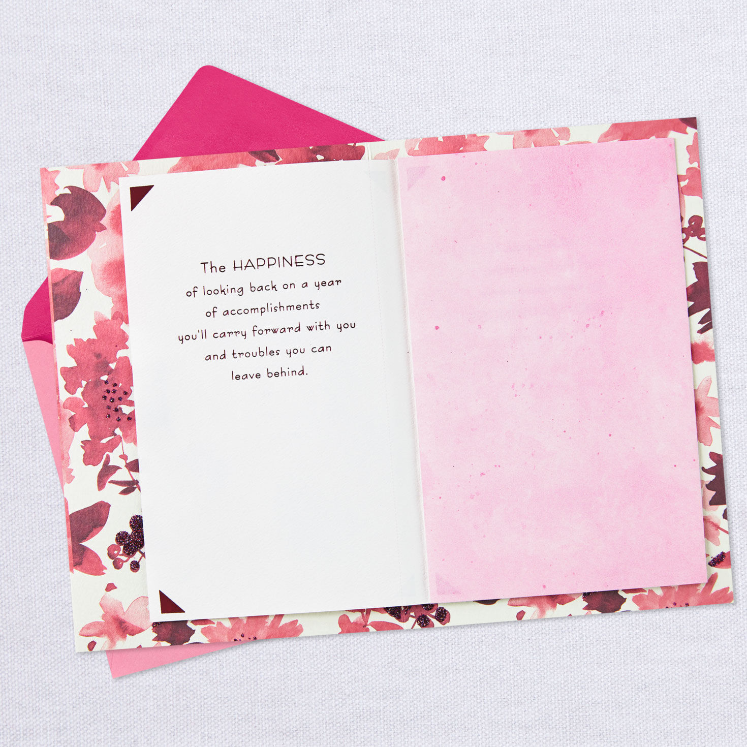 Every Kind of Happiness Pink Flowers Birthday Card, , large image number 4