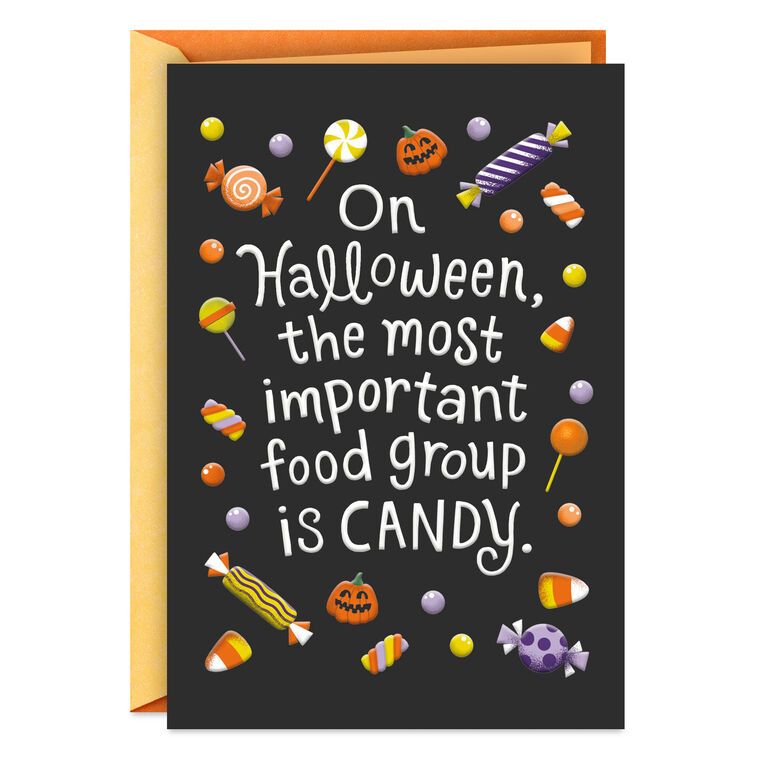 Most Important Food Group Is Candy Halloween Card