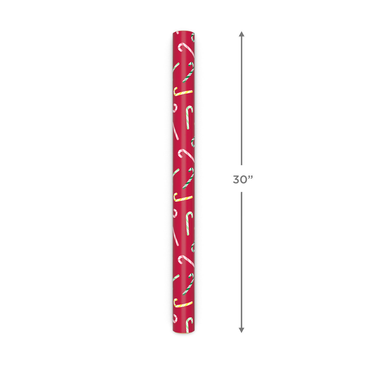 Candy Canes/Dots Christmas Reversible Gift Wrap Measurement image number 4