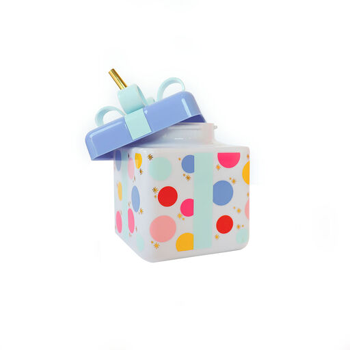 Packed Party Be a Gift Present-Shaped Tumbler With Straw, 18 oz., 