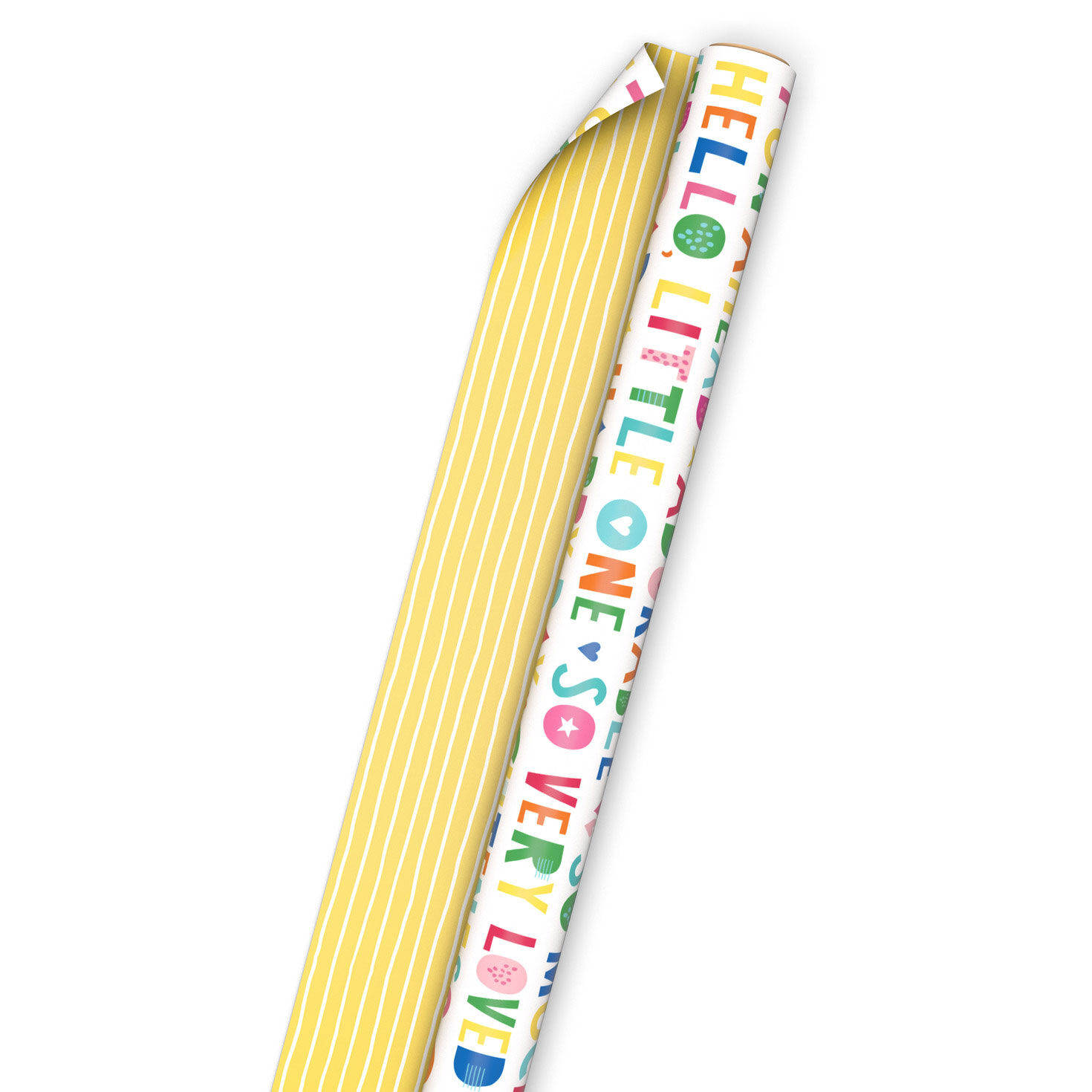 Cuteness Overload/Yellow Stripes Reversible Wrapping Paper, 20 sq. ft. for only USD 4.99 | Hallmark