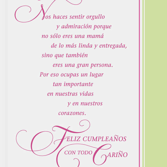 What You Mean to Us Spanish-Language Birthday Card for Mom, , large image number 3
