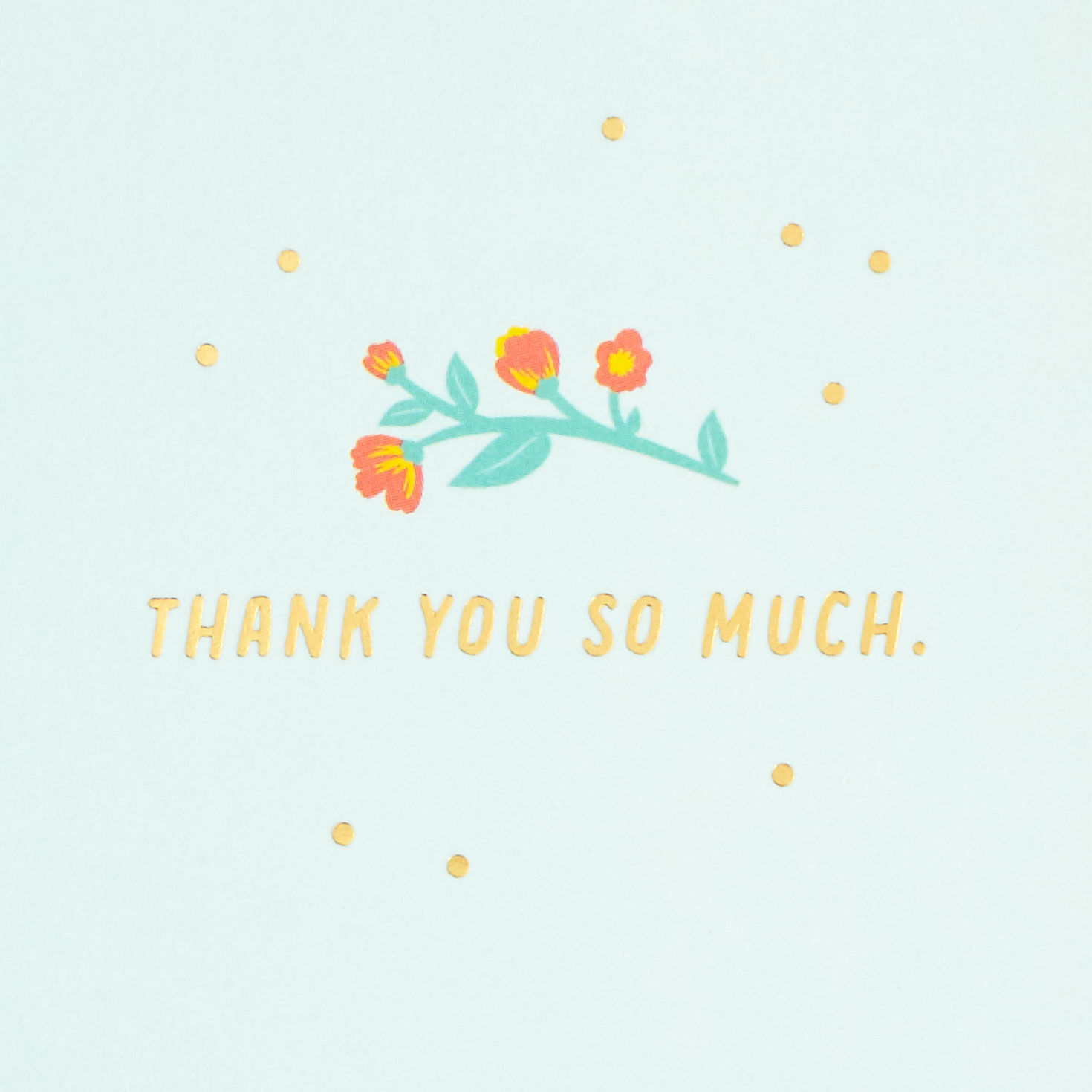 Pink, Yellow and Peach Flowers Thank You Card Sentiment  image number 2