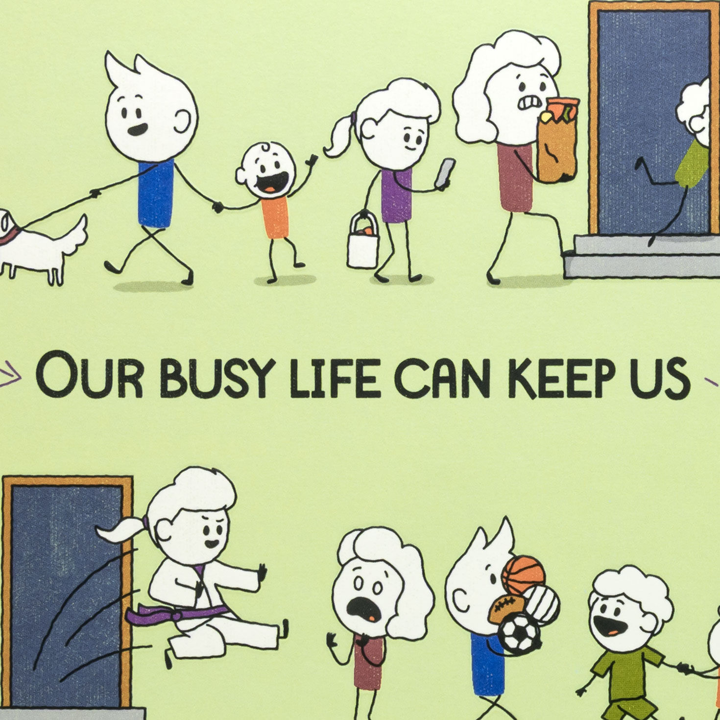Cute Cartoon Family Father's Day Card sentiment image number 2