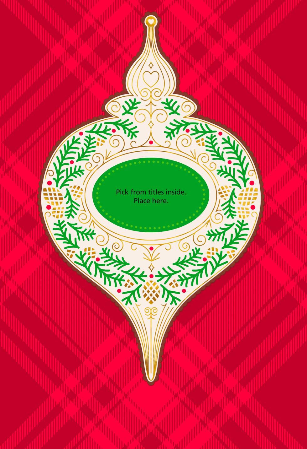 Ornament Christmas Card with Customizable Grandma Stickers