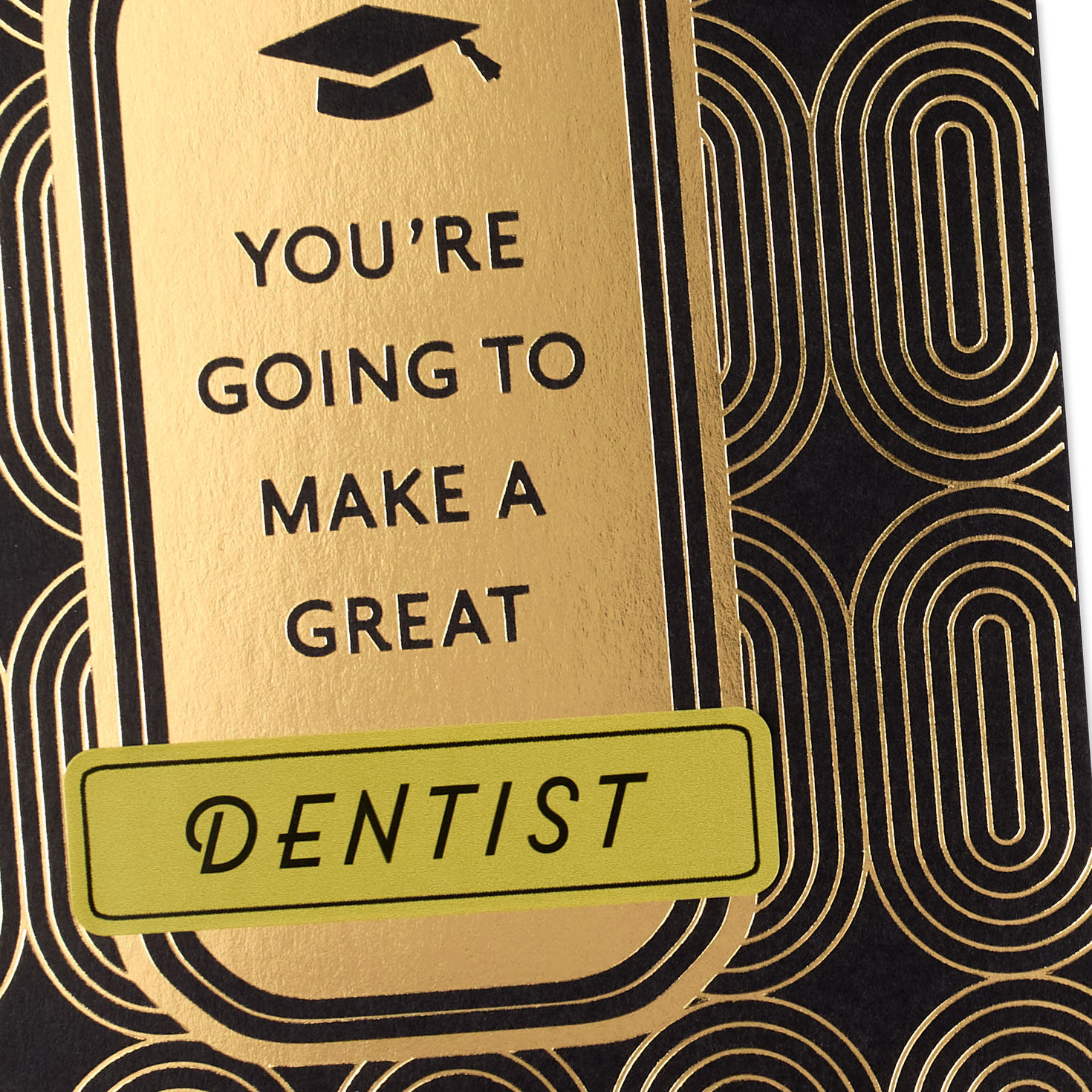 Gold and Black Health Professional Graduation Card Card Front Detail image number 4