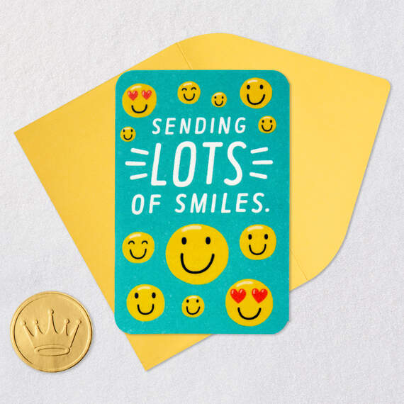 3.25" Mini Sending Lots of Smiles Blank Card, , large image number 5