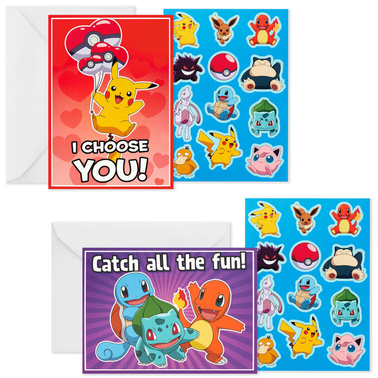 Pokmon Fun Assorted Valentine's Day Cards With Stickers, Pack of 24 - Boxed Cards | Hallmark Pokmon Fun Assorted Valentine's Day Cards With Stickers, Pack of 24 - Boxed Cards | Hallmark
