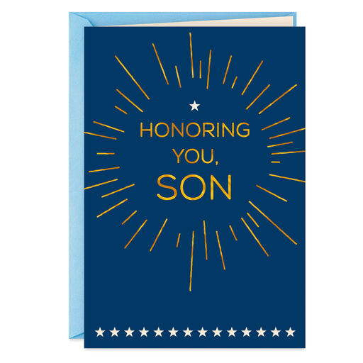 Honoring You Veterans Day Card for Son, 