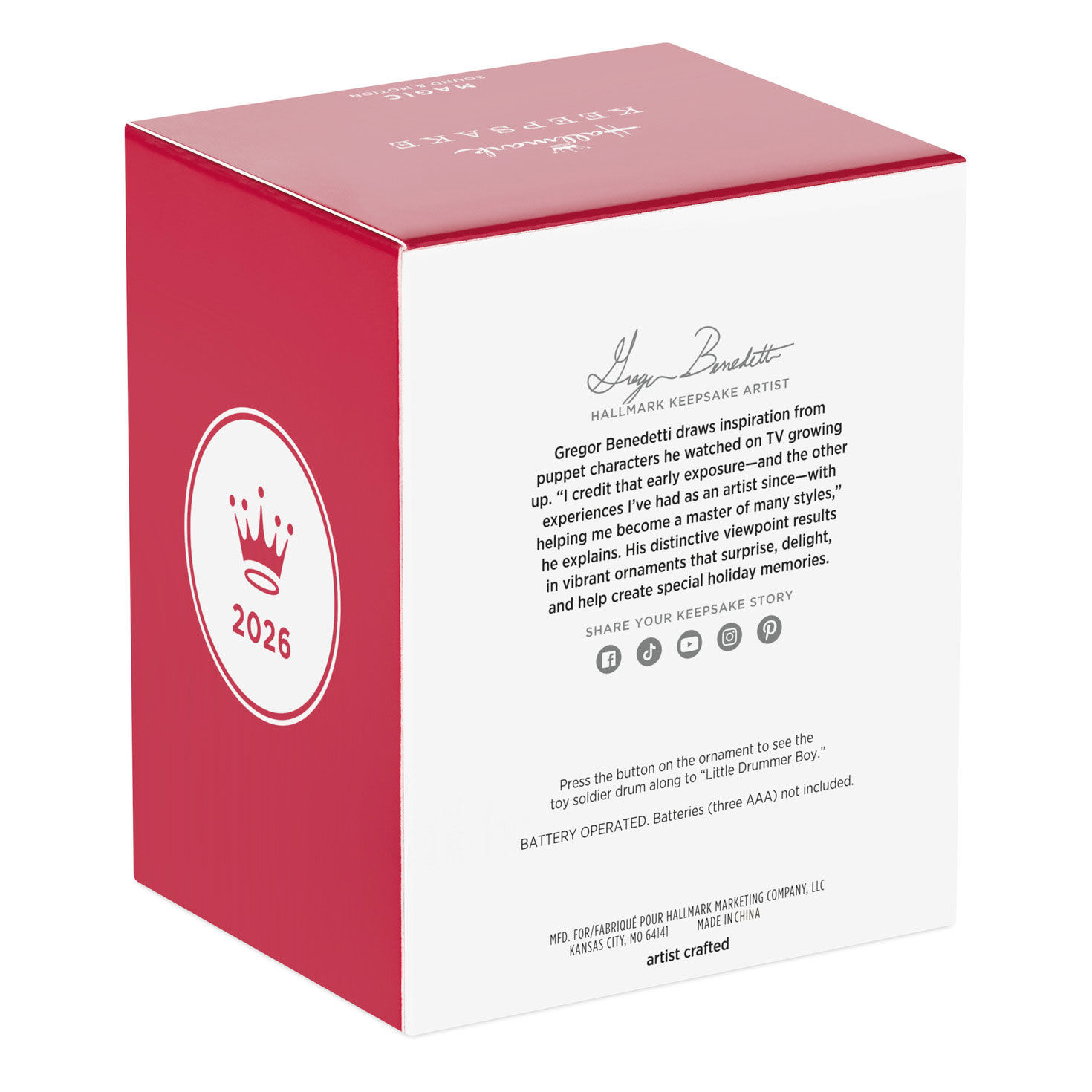 Toy Soldier and Gift Keepsake Ornament Package Back image number 8