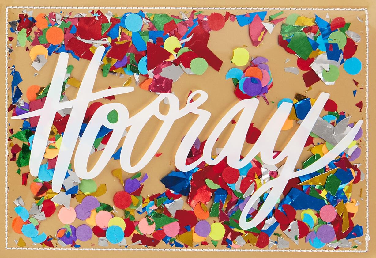 Hooray Confetti Congratulations Card Greeting Cards Hallmark