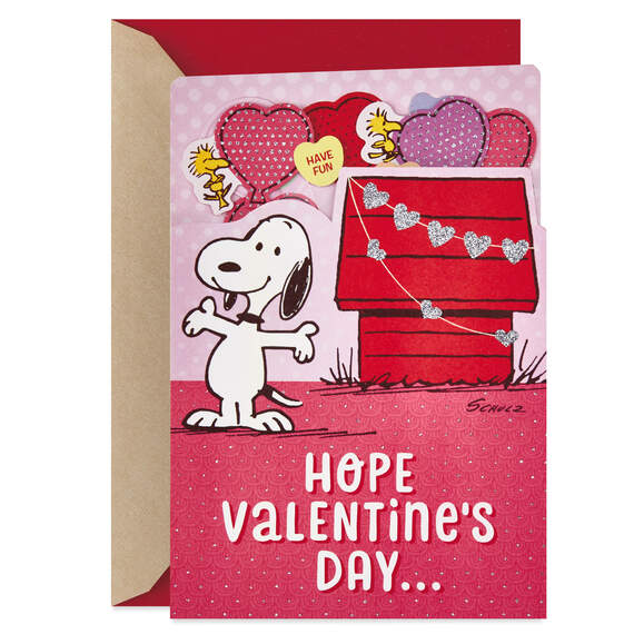 Peanuts® Snoopy and Woodstock Pop-Up Valentine's Day Card, , large image number 1