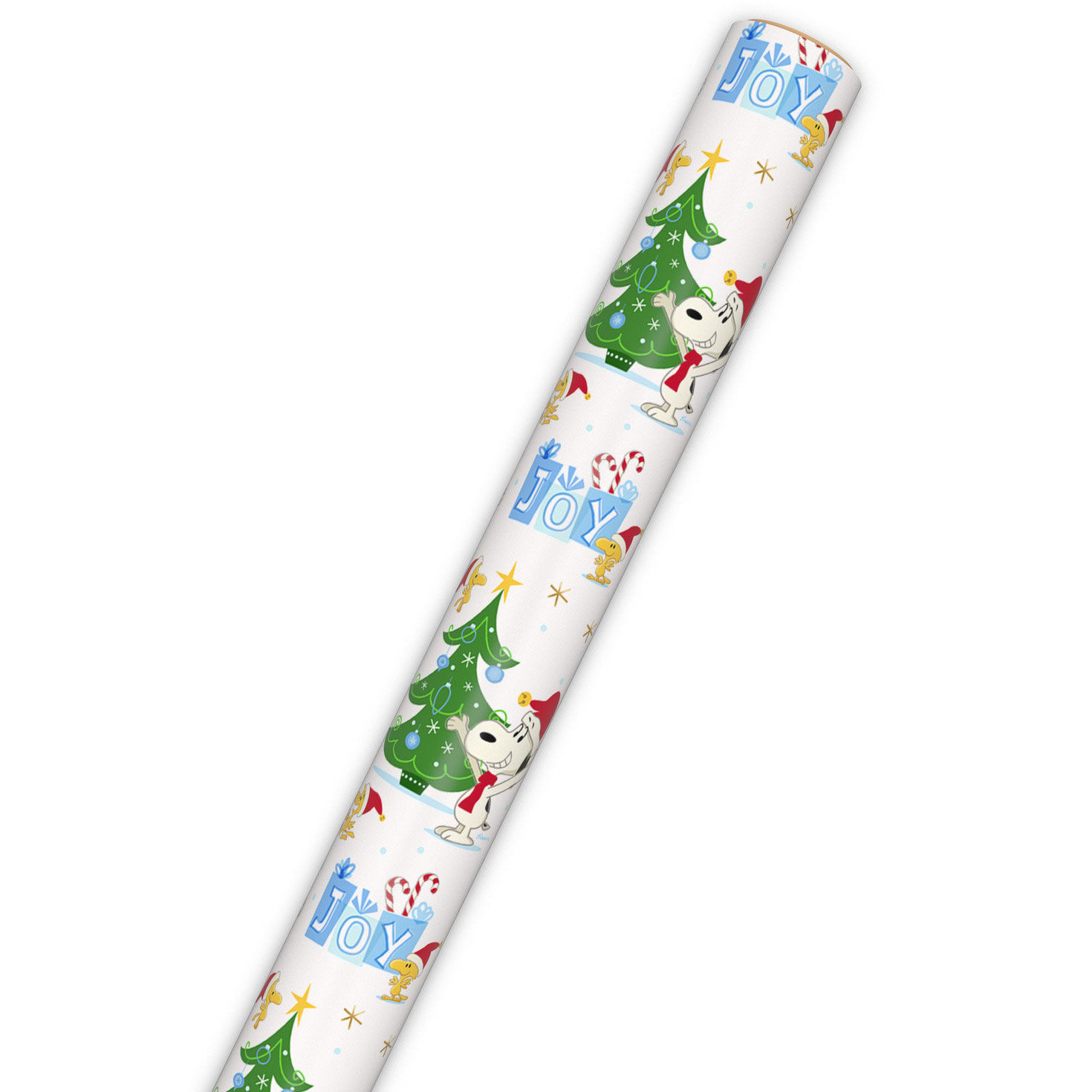 Peanuts&reg; Santa Snoopy and Woodstock on White Christmas Wrapping Paper Roll, 25 sq. ft., , large image number 6