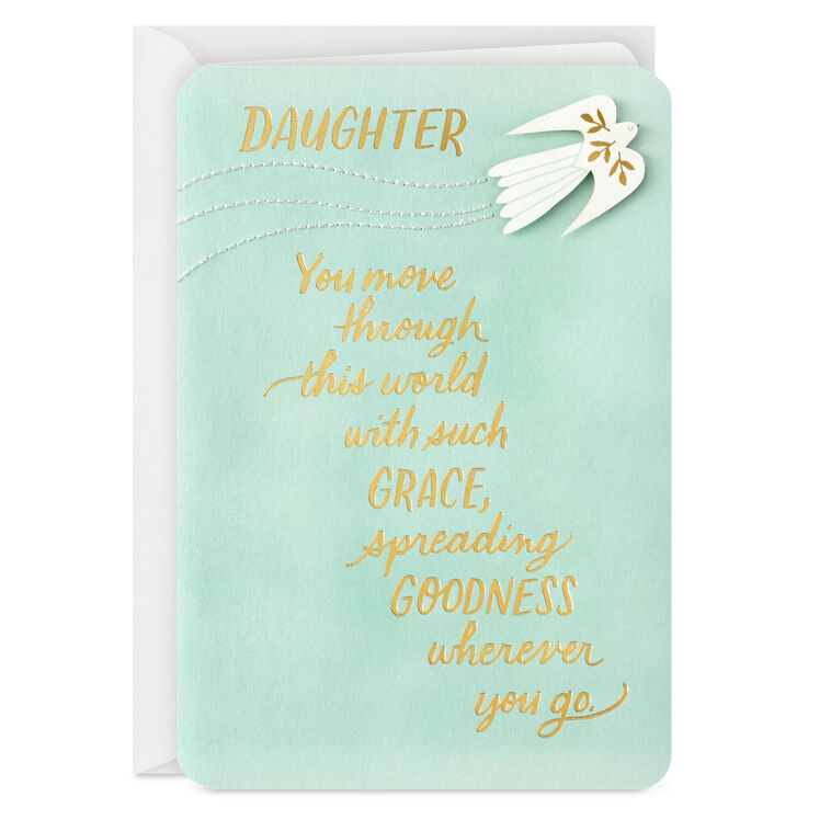 Grace and Goodness Christmas Card for Daughter