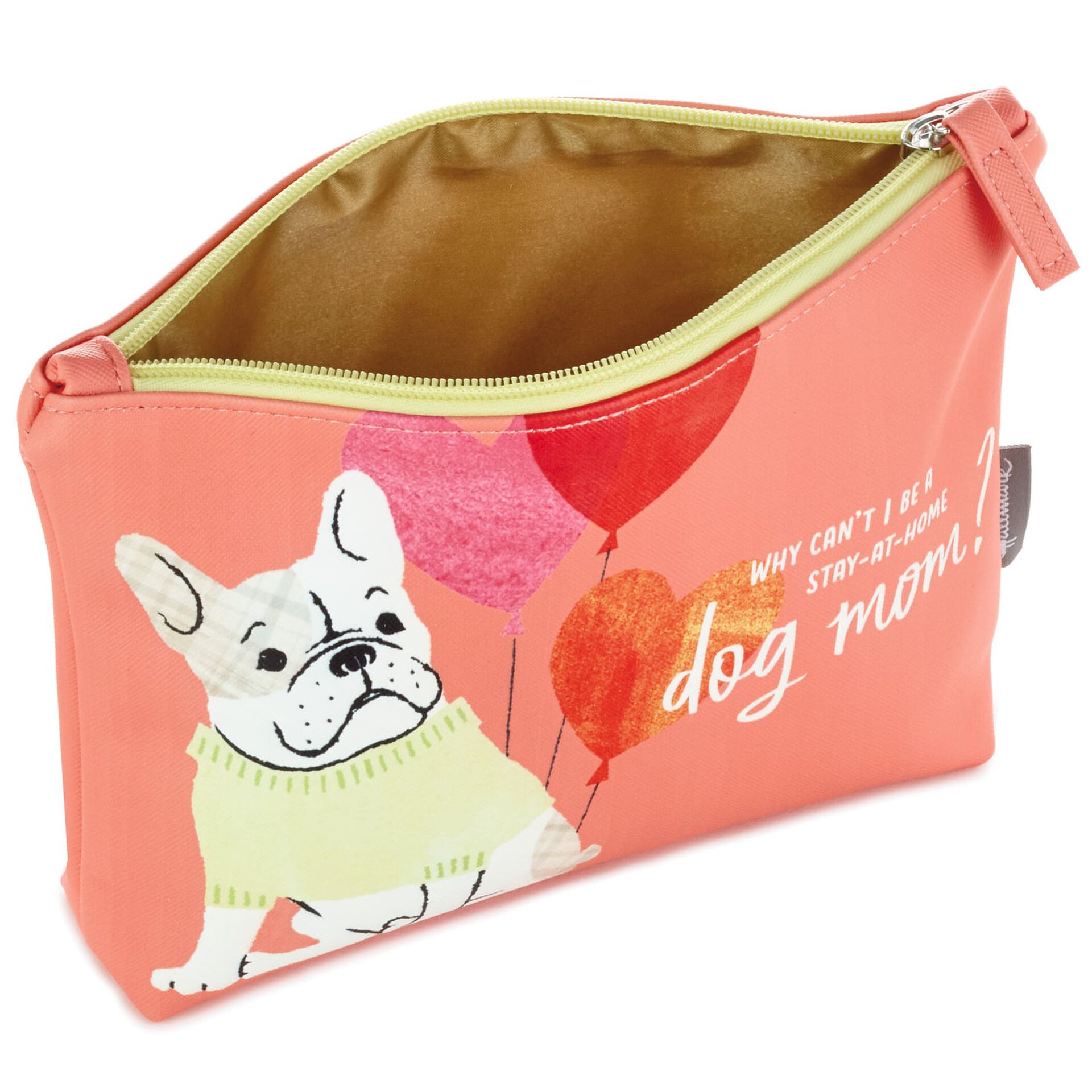 Dog Mom Faux Leather Zippered Pouch Travel Hallmark
