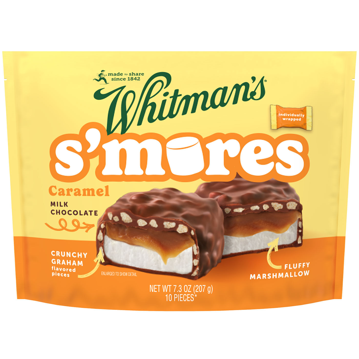 Individually Wrapped Caramel S'mores Chocolates Front image number 1