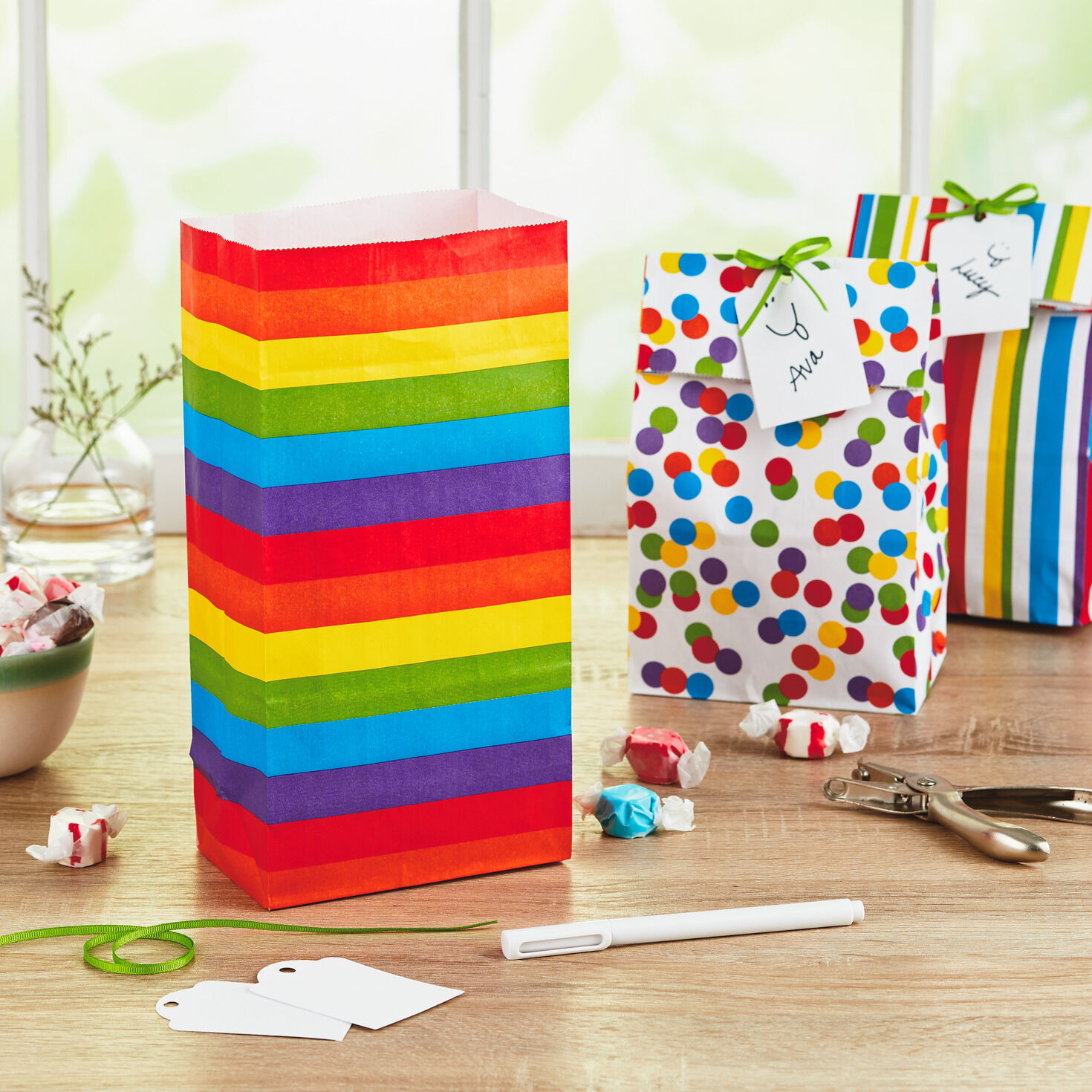 Bright Delight Assorted Paper Goodie Bags, Pack of 30, , large image number 2