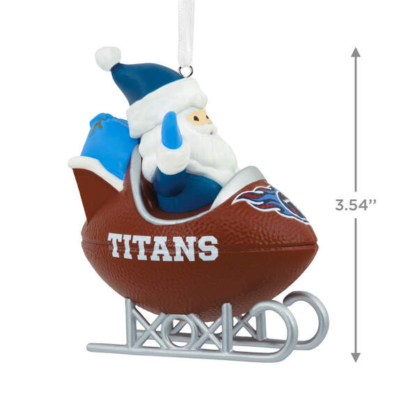 NFL Tennessee Titans Santa Football Sled Hallmark Ornament, , large image number 3