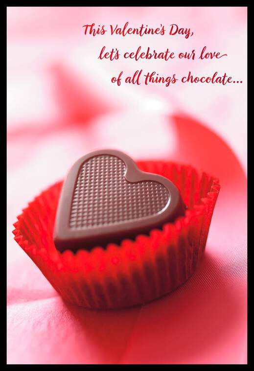Love of Chocolate and You Valentine's Day Card, , large image number 1