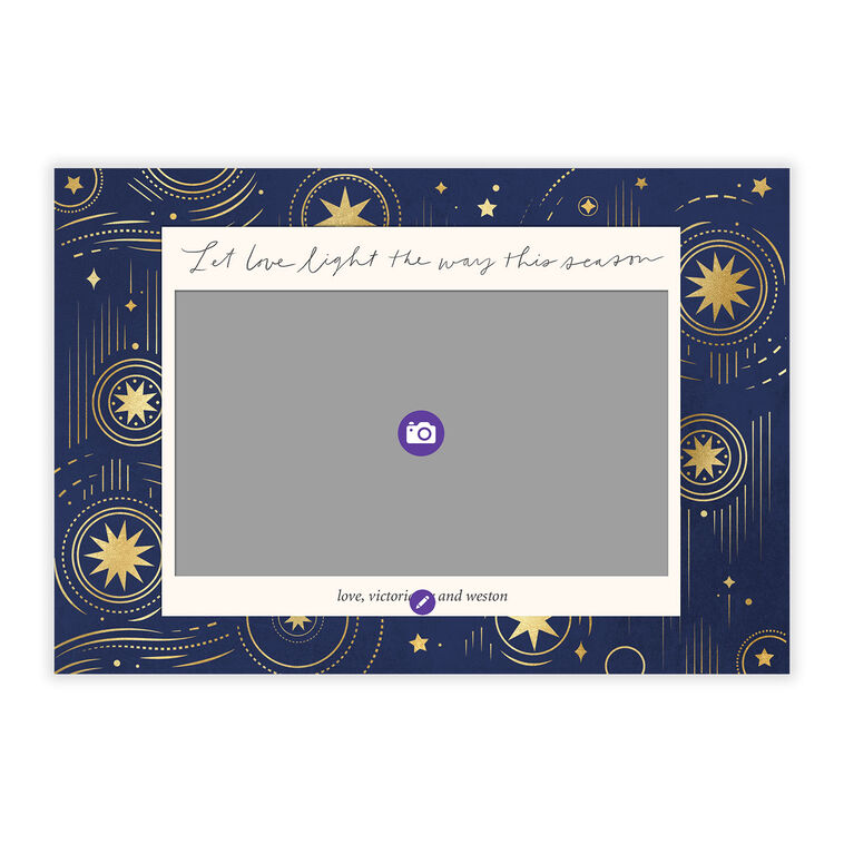 Celestial Light and Love Flat Holiday Photo Card, , large image number 5