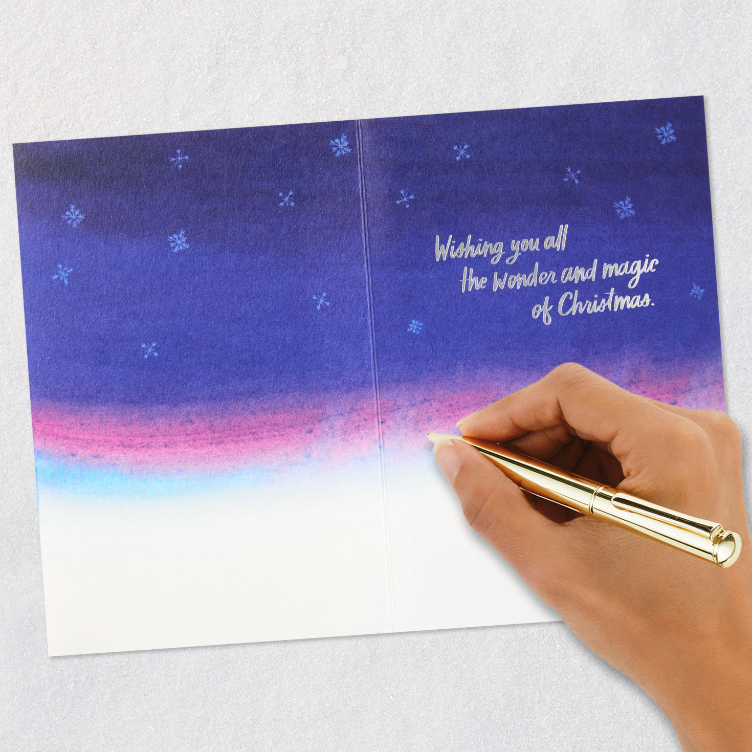 White Tree in Forest UNICEF Christmas Card Signing card image number 7