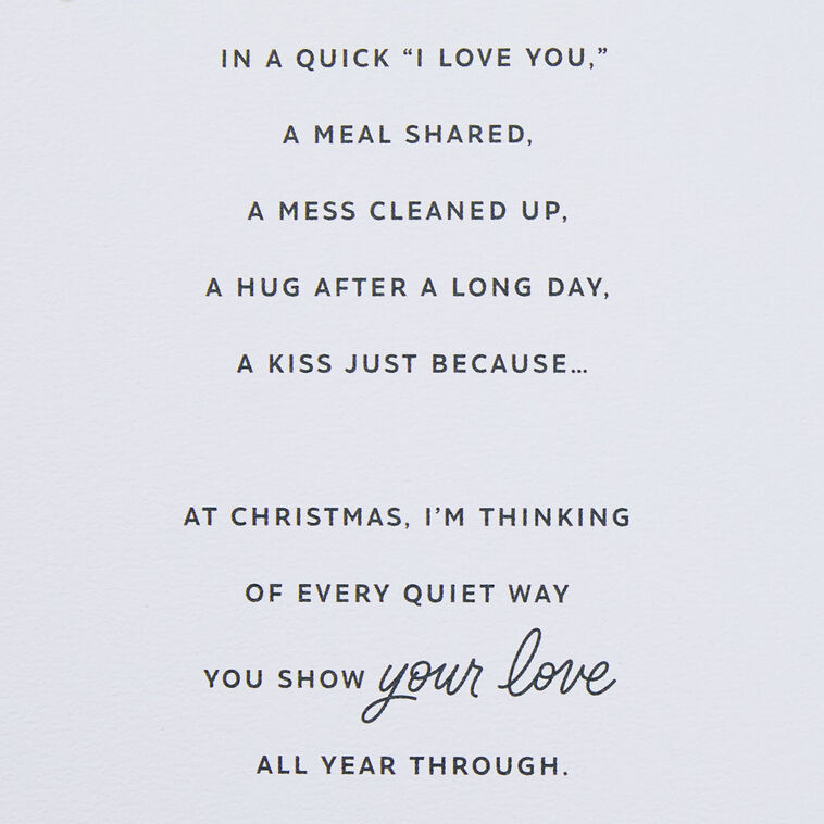 Watercolor Flowers Romantic Christmas Card for Her Sentiment image number 2