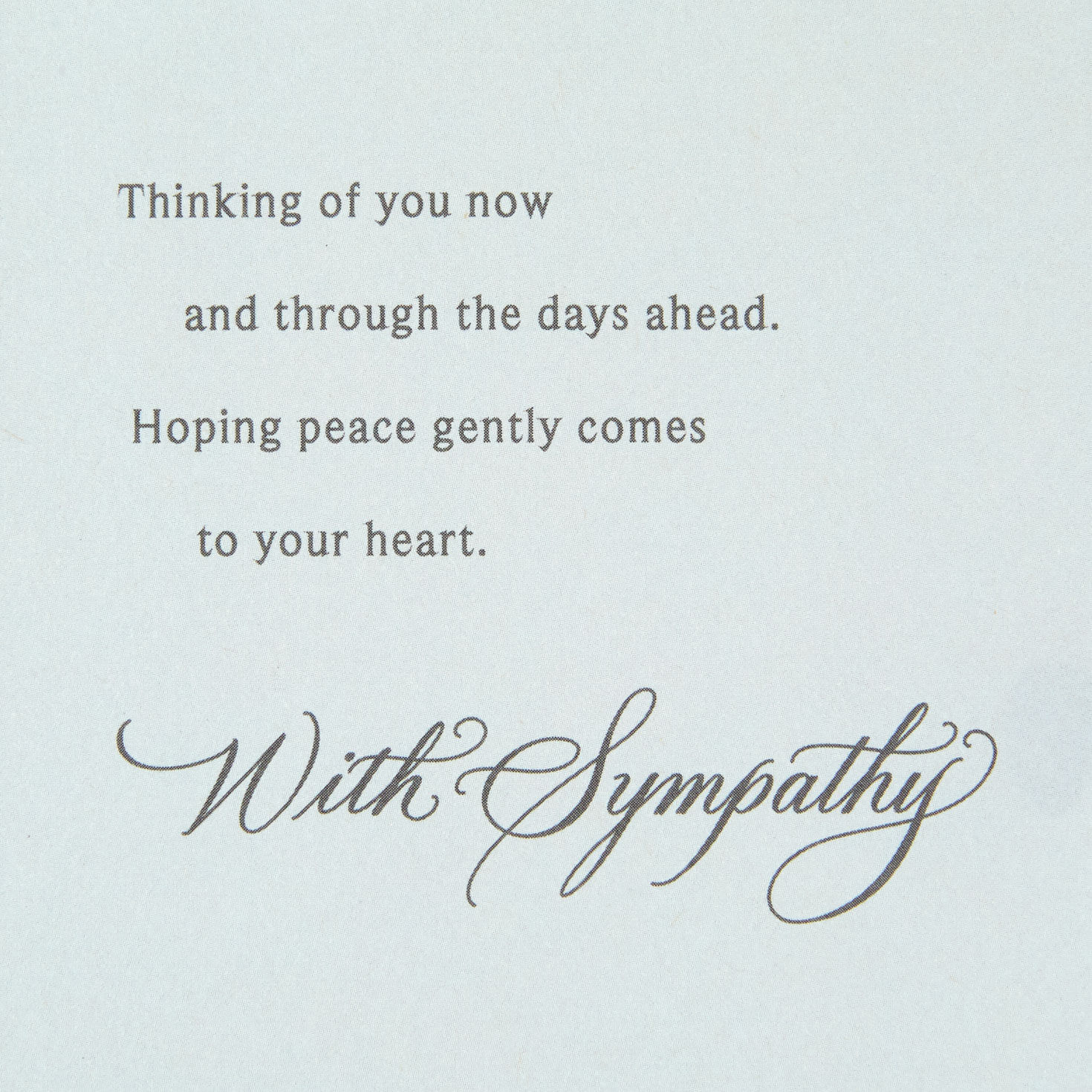 wishing you comfort and peace sympathy card synpathy card