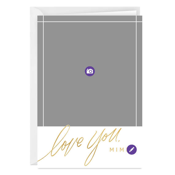 Personalized Elegant Love You Photo Card, , large image number 6