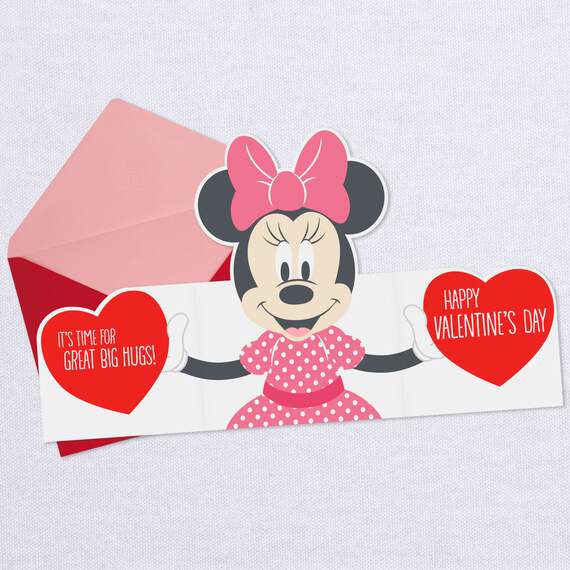 Disney Minnie Mouse Hug Valentine's Day Card, , large image number 4
